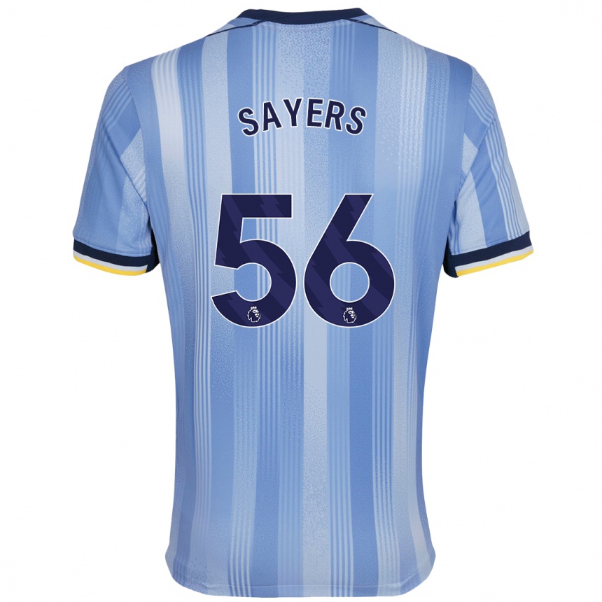 Kids Football Charlie Sayers #56 Light Blue Away Jersey 2024/25 T-Shirt