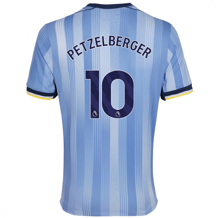 Kids Football Ramona Petzelberger #10 Light Blue Away Jersey 2024/25 T-Shirt