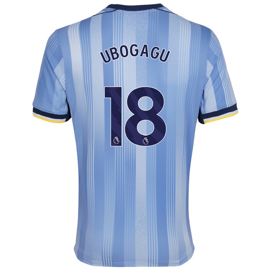 Kids Football Chioma Ubogagu #18 Light Blue Away Jersey 2024/25 T-Shirt