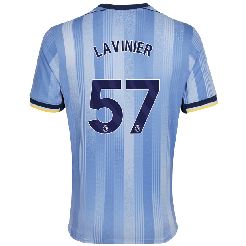 Kids Football Marcel Lavinier #57 Light Blue Away Jersey 2024/25 T-Shirt