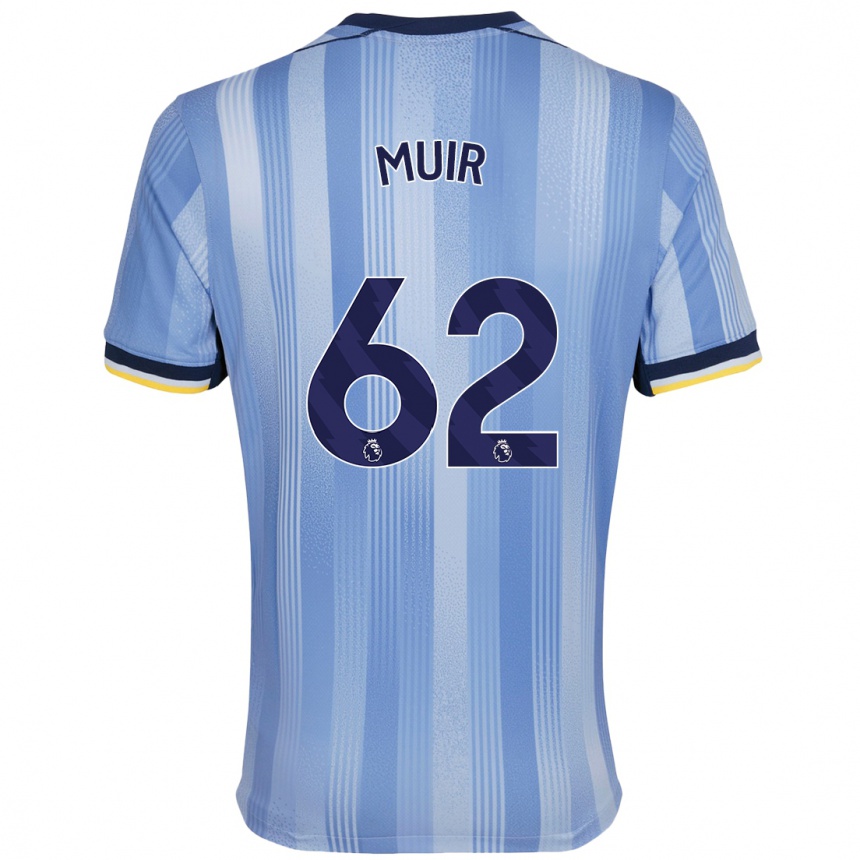 Kids Football Marqes Muir #62 Light Blue Away Jersey 2024/25 T-Shirt