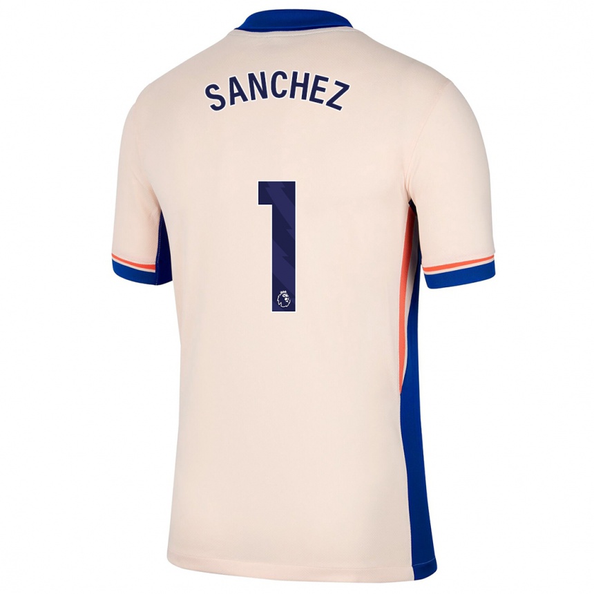 Kids Football Robert Sánchez #1 Light Beige Away Jersey 2024/25 T-Shirt