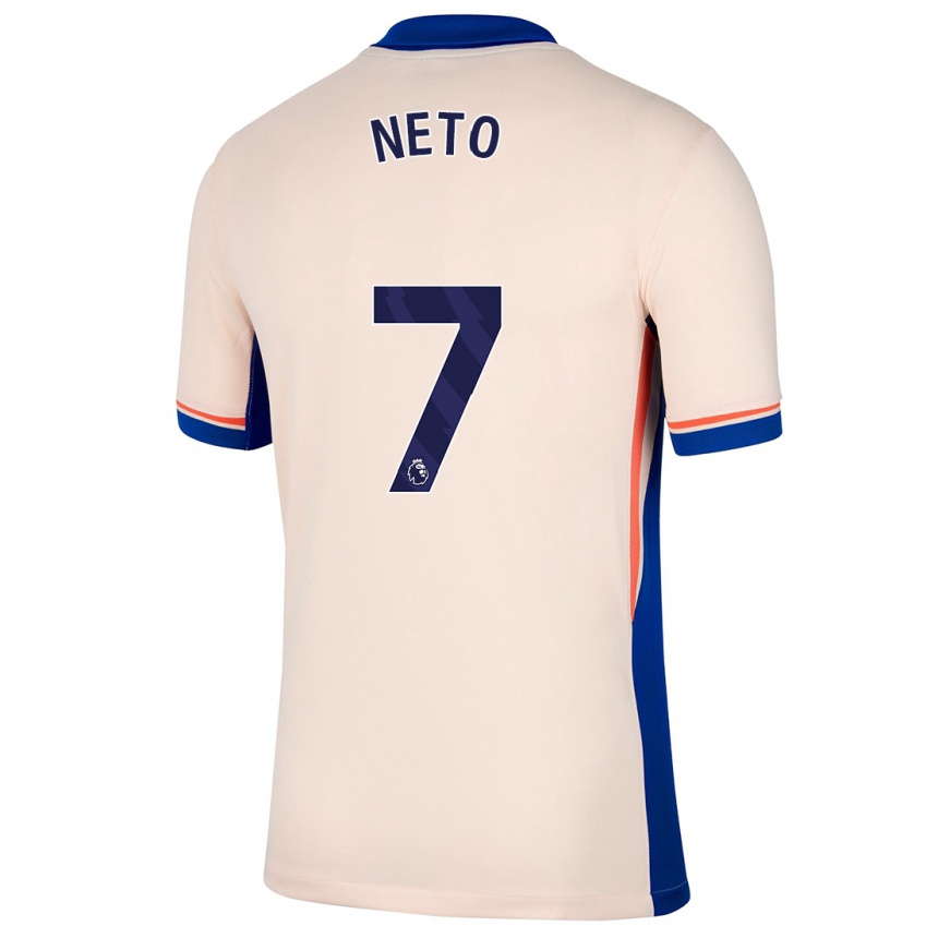 Kids Football Pedro Neto #7 Light Beige Away Jersey 2024/25 T-Shirt