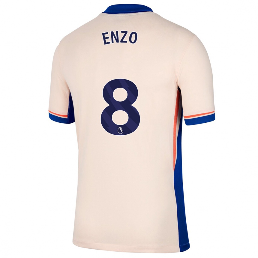 Kids Football Enzo Fernández #8 Light Beige Away Jersey 2024/25 T-Shirt