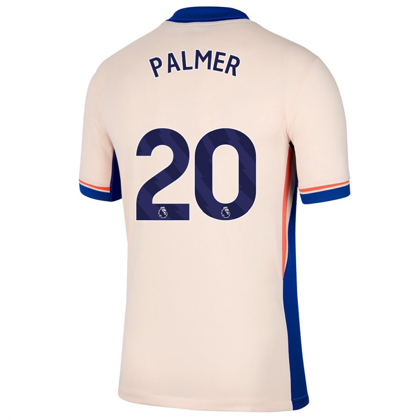 Kids Football Cole Palmer #20 Light Beige Away Jersey 2024/25 T-Shirt