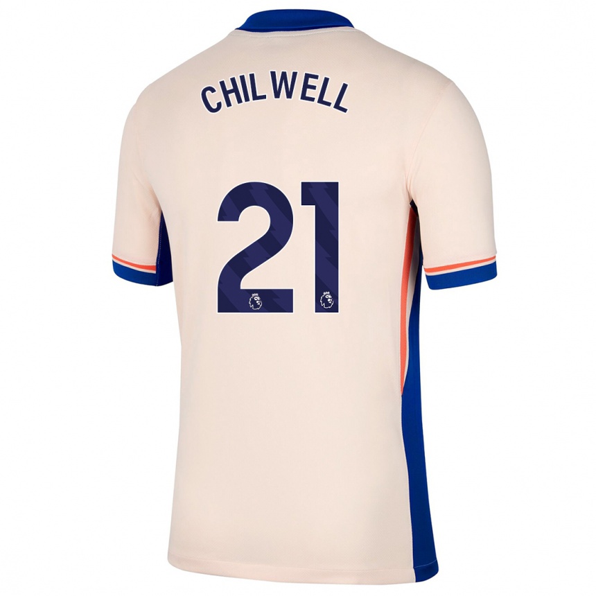 Kids Football Ben Chilwell #21 Light Beige Away Jersey 2024/25 T-Shirt