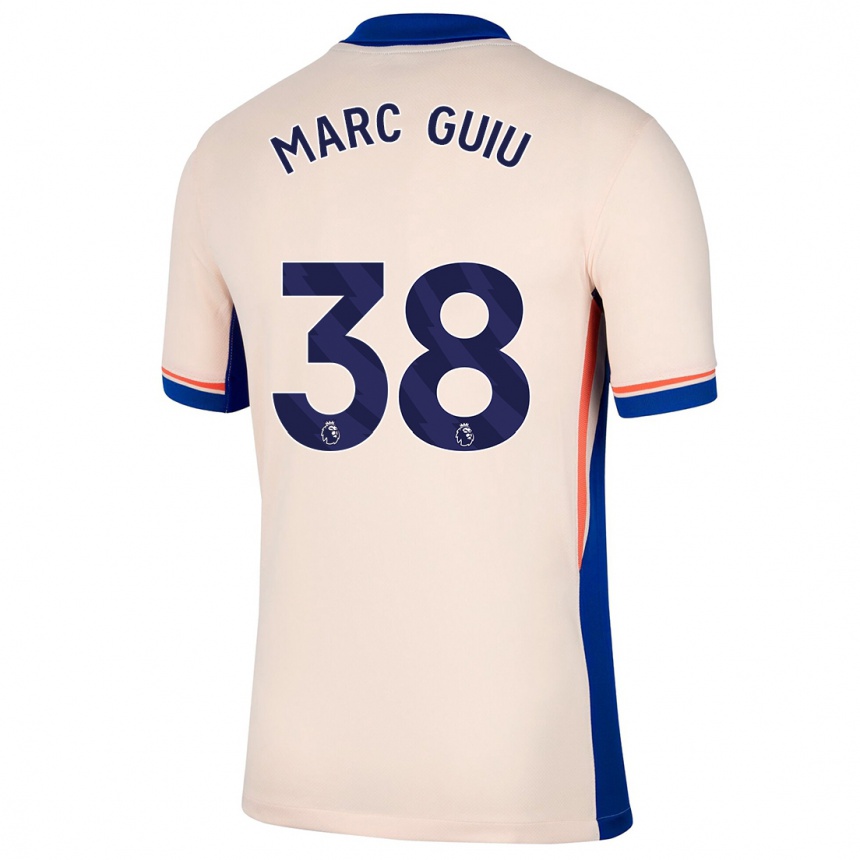 Kids Football Marc Guiu #38 Light Beige Away Jersey 2024/25 T-Shirt