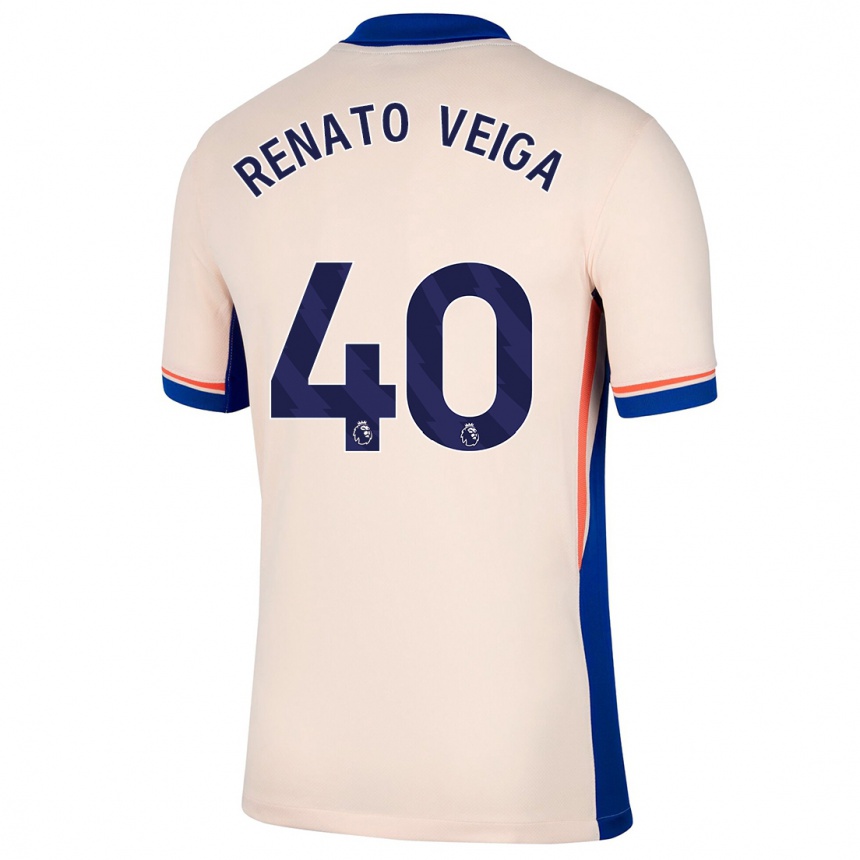 Kids Football Renato Veiga #40 Light Beige Away Jersey 2024/25 T-Shirt