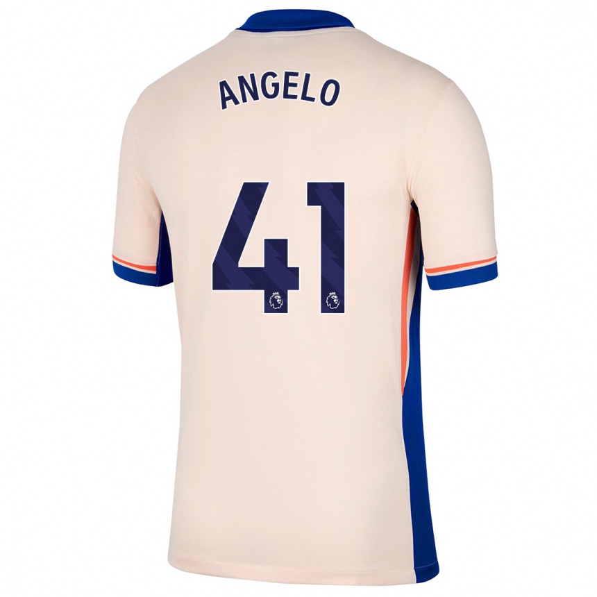 Kids Football Ângelo #41 Light Beige Away Jersey 2024/25 T-Shirt