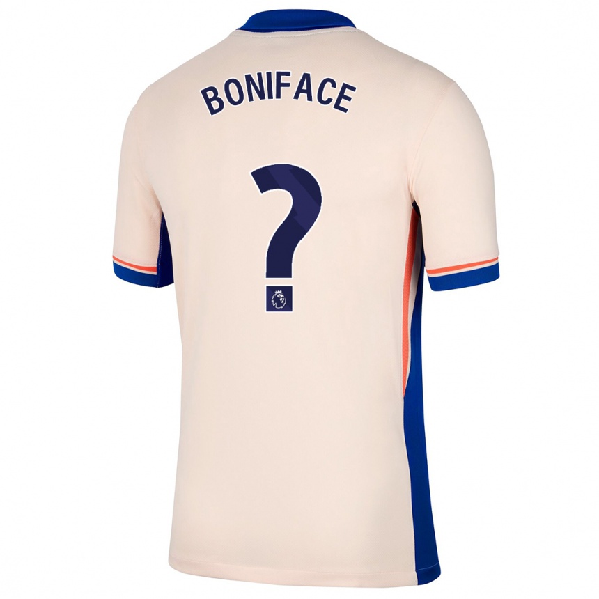 Kids Football Somto Boniface #0 Light Beige Away Jersey 2024/25 T-Shirt