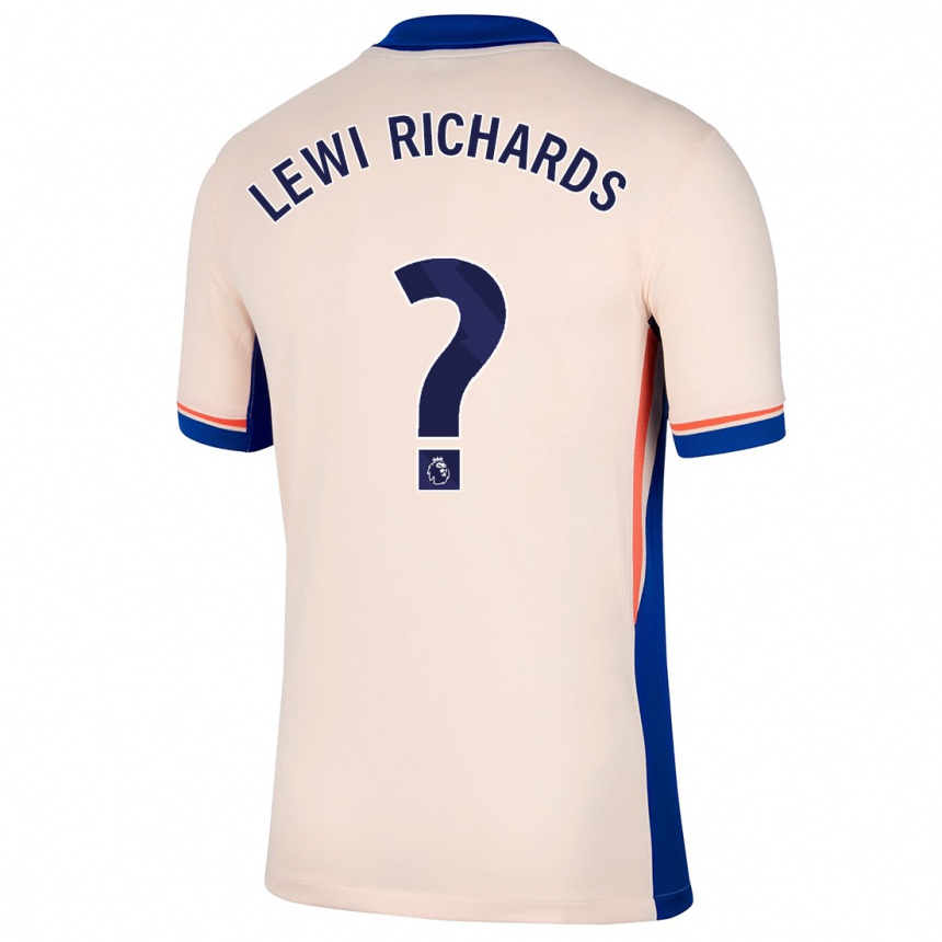 Kids Football Lewi Richards #0 Light Beige Away Jersey 2024/25 T-Shirt