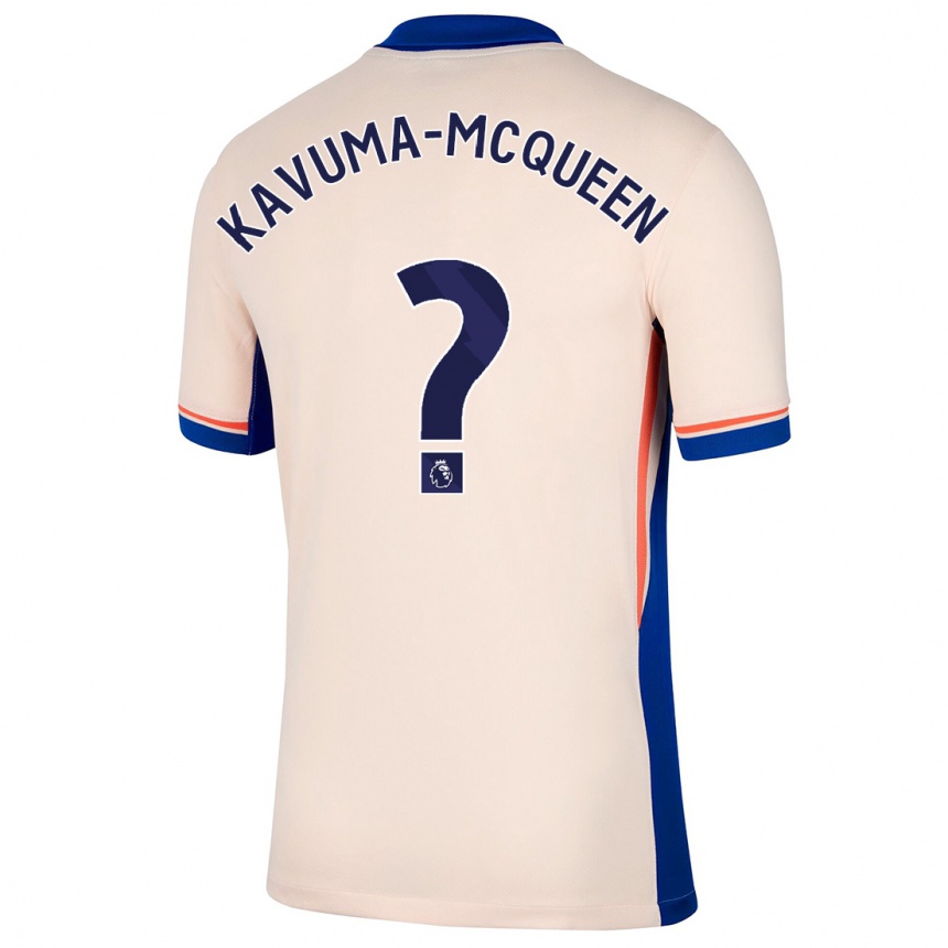 Kids Football Ryan Kavuma-Mcqueen #0 Light Beige Away Jersey 2024/25 T-Shirt