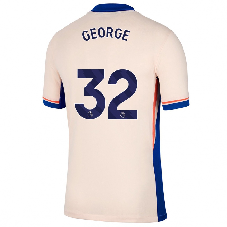 Kids Football Tyrique George #32 Light Beige Away Jersey 2024/25 T-Shirt