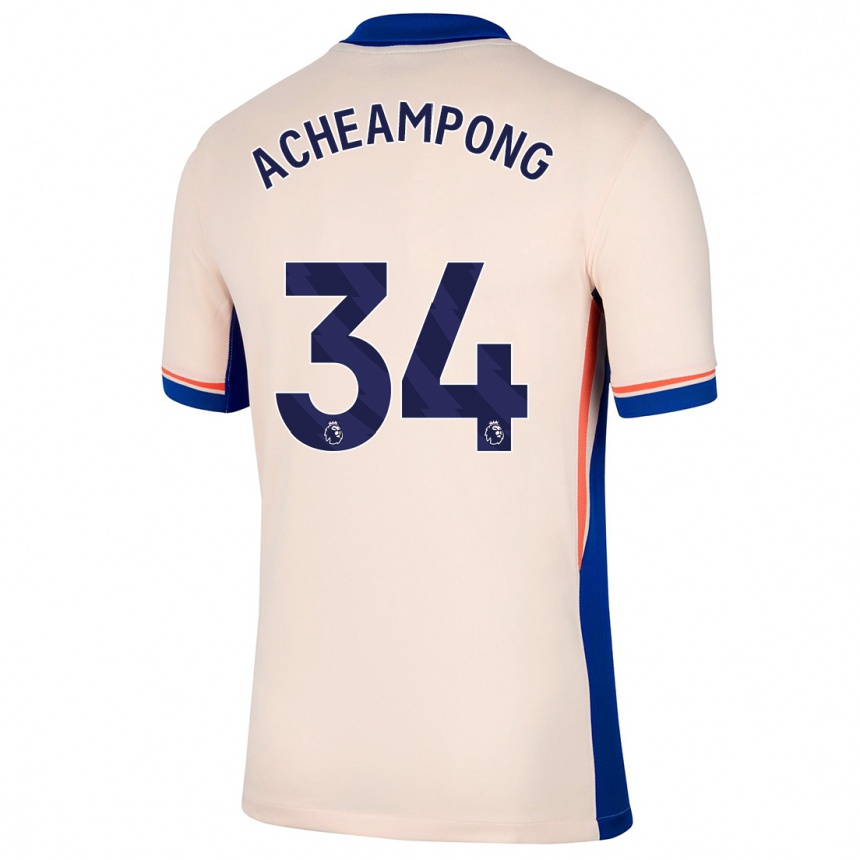 Kids Football Josh Acheampong #34 Light Beige Away Jersey 2024/25 T-Shirt