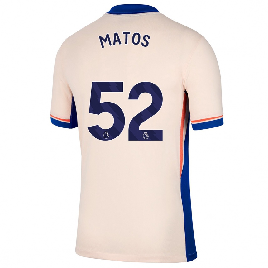 Kids Football Alex Matos #52 Light Beige Away Jersey 2024/25 T-Shirt