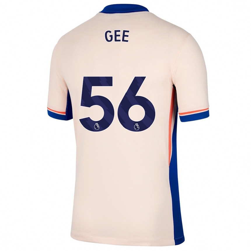 Kids Football Billy Gee #56 Light Beige Away Jersey 2024/25 T-Shirt