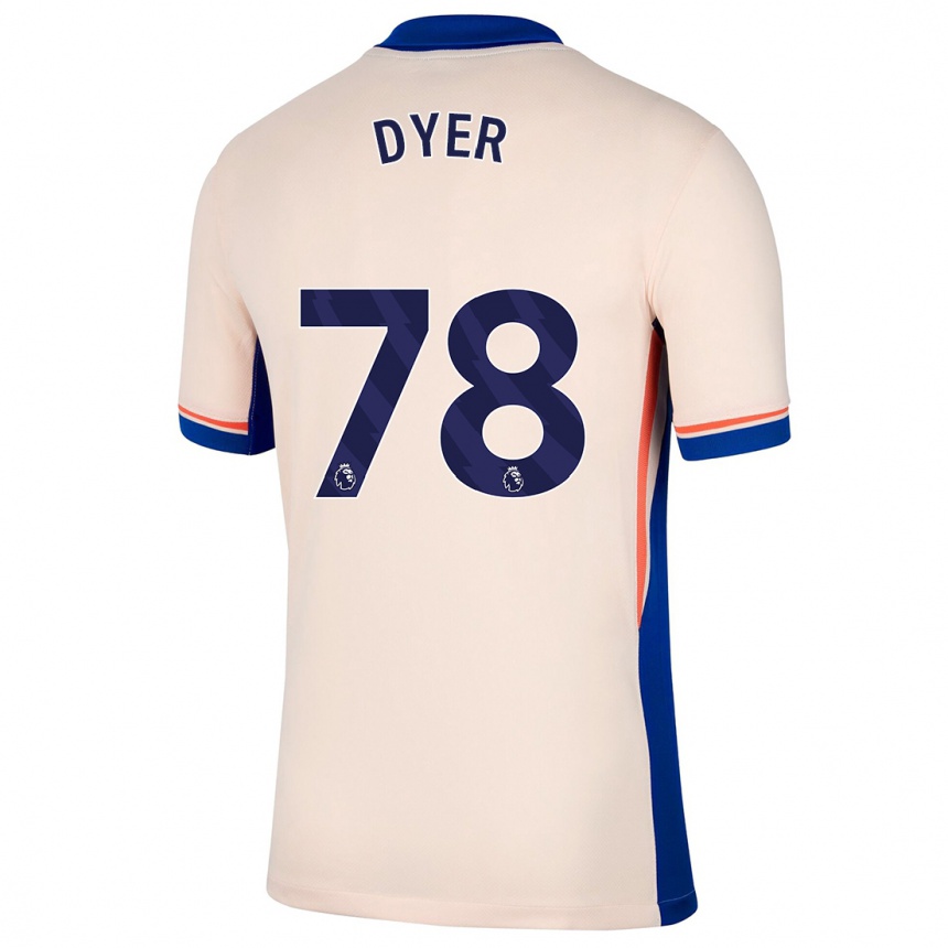 Kids Football Kiano Dyer #78 Light Beige Away Jersey 2024/25 T-Shirt