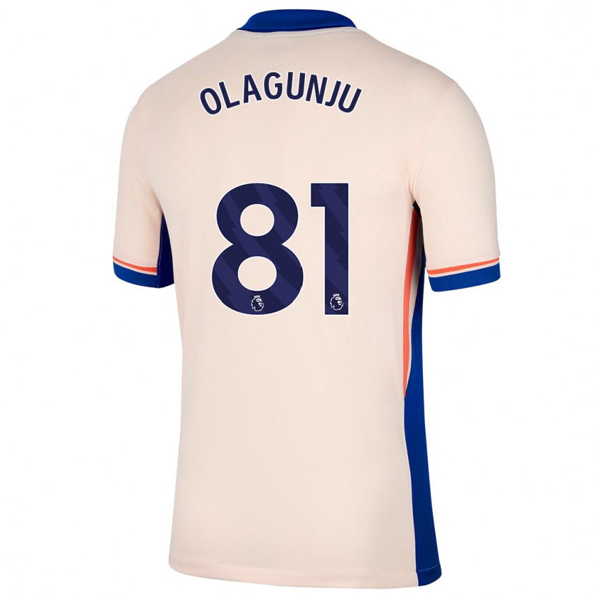 Kids Football Saheed Olagunju #81 Light Beige Away Jersey 2024/25 T-Shirt