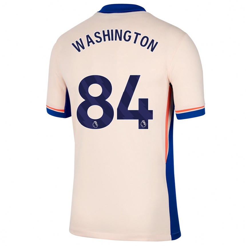 Kids Football Marcell Washington #84 Light Beige Away Jersey 2024/25 T-Shirt