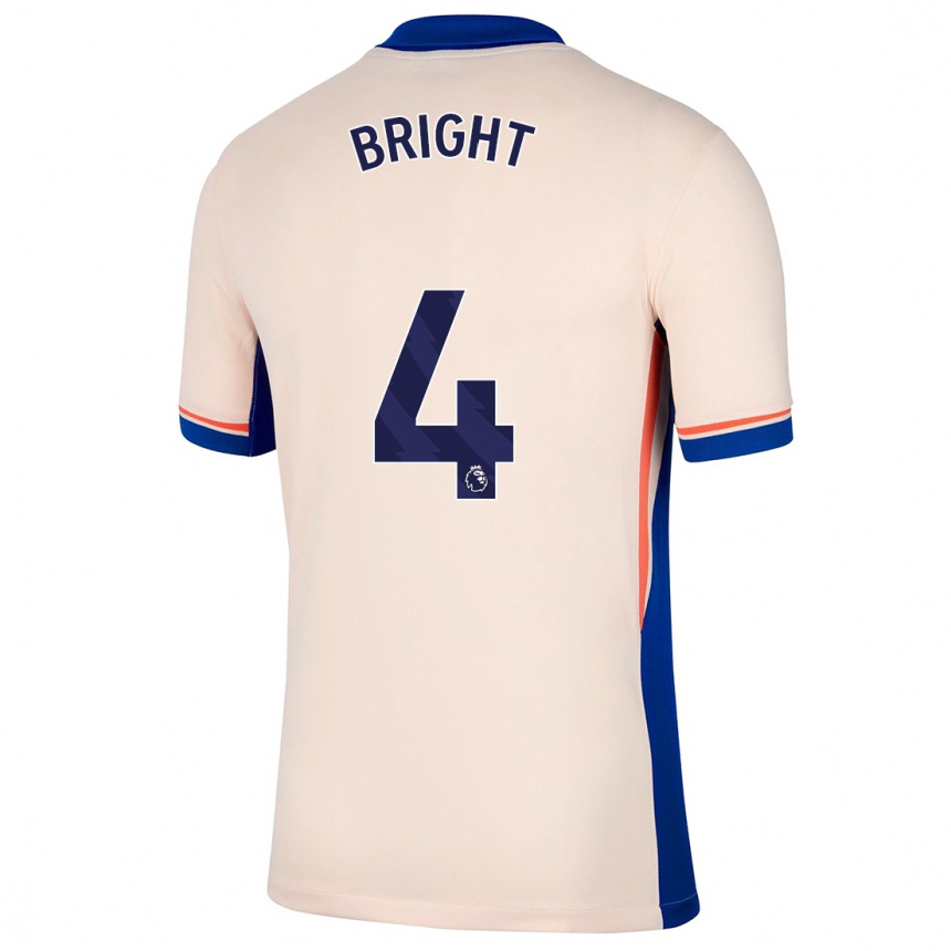 Kids Football Millie Bright #4 Light Beige Away Jersey 2024/25 T-Shirt