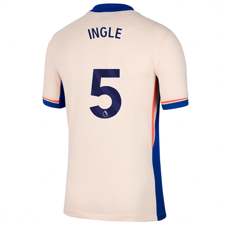 Kids Football Sophie Ingle #5 Light Beige Away Jersey 2024/25 T-Shirt