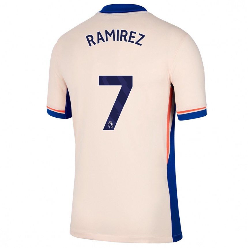 Kids Football Mayra Ramírez #7 Light Beige Away Jersey 2024/25 T-Shirt