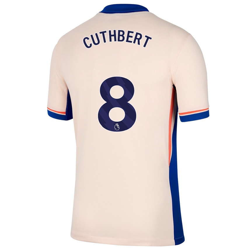 Kids Football Erin Cuthbert #8 Light Beige Away Jersey 2024/25 T-Shirt