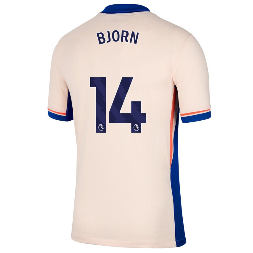 Kids Football Nathalie Björn #14 Light Beige Away Jersey 2024/25 T-Shirt