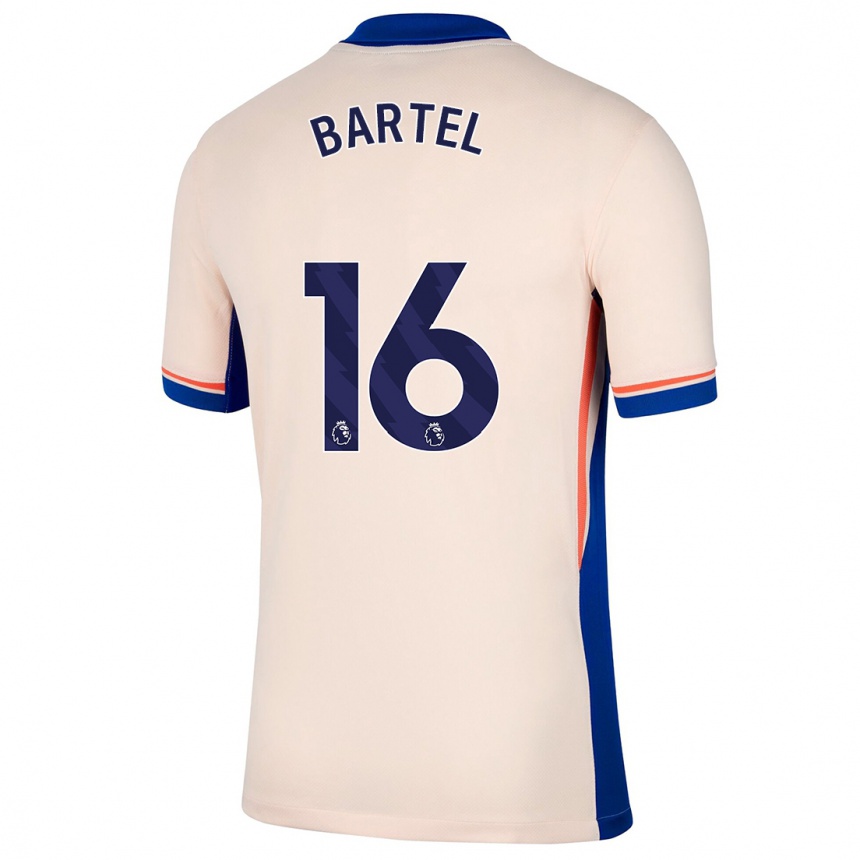 Kids Football Júlia Bartel #16 Light Beige Away Jersey 2024/25 T-Shirt