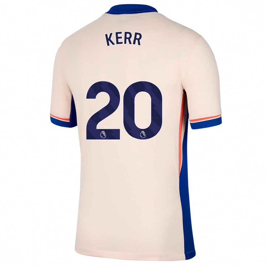 Kids Football Sam Kerr #20 Light Beige Away Jersey 2024/25 T-Shirt