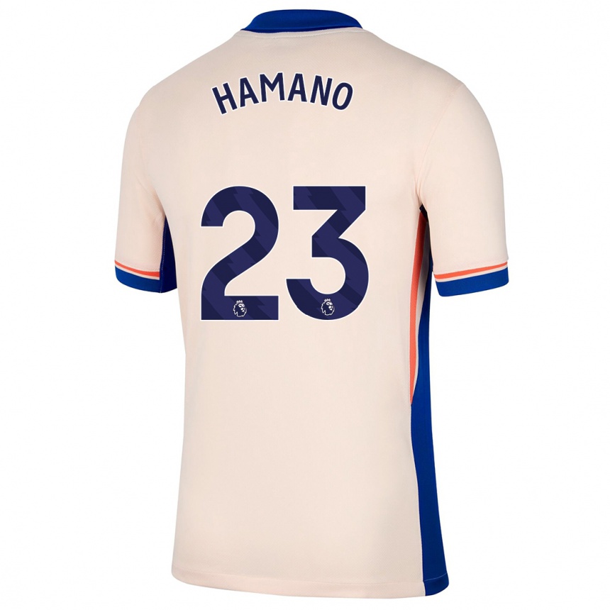 Kids Football Maika Hamano #23 Light Beige Away Jersey 2024/25 T-Shirt