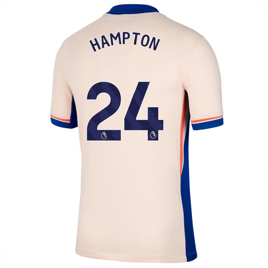 Kids Football Hannah Hampton #24 Light Beige Away Jersey 2024/25 T-Shirt