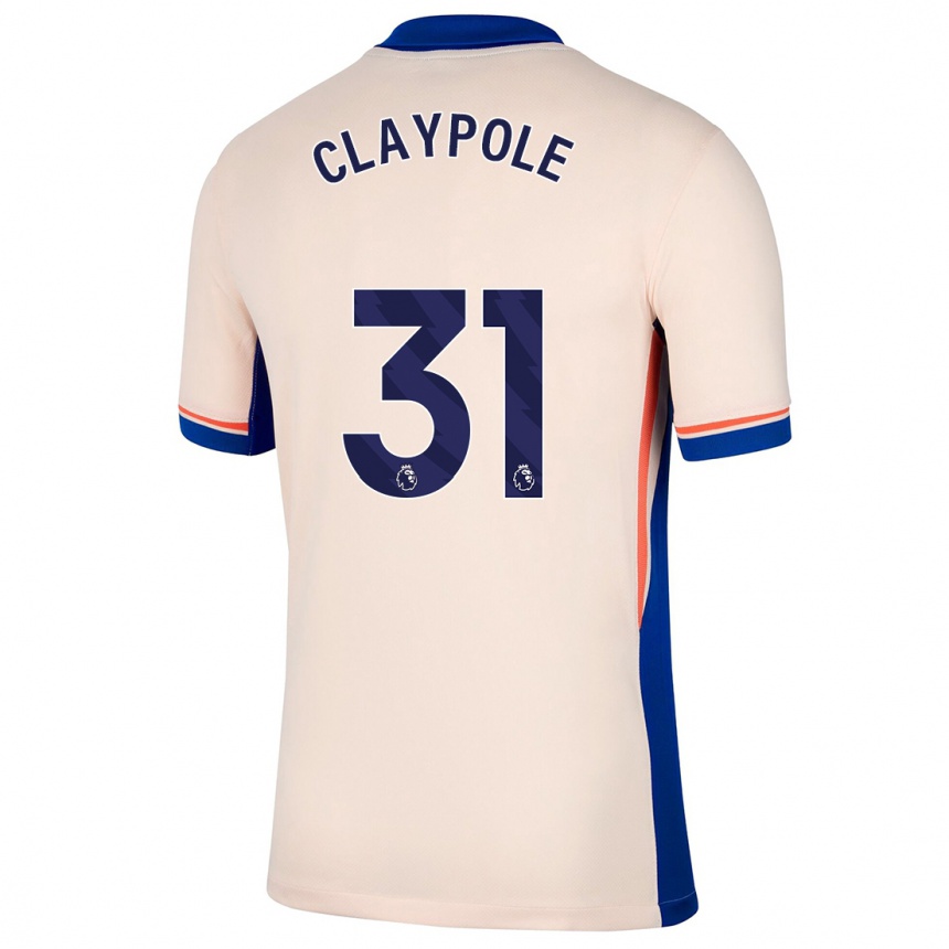 Kids Football Aimee Claypole #31 Light Beige Away Jersey 2024/25 T-Shirt