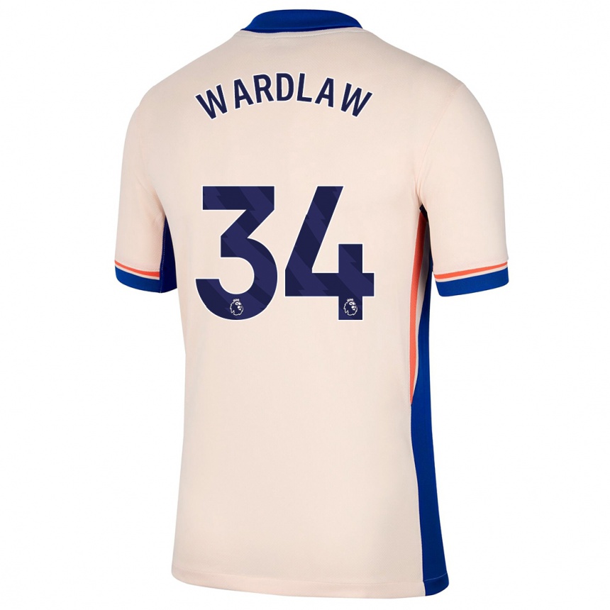 Kids Football Charlotte Wardlaw #34 Light Beige Away Jersey 2024/25 T-Shirt