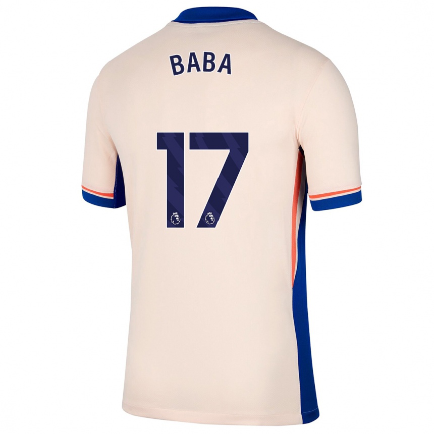 Kids Football Abdul-Rahman Baba #17 Light Beige Away Jersey 2024/25 T-Shirt