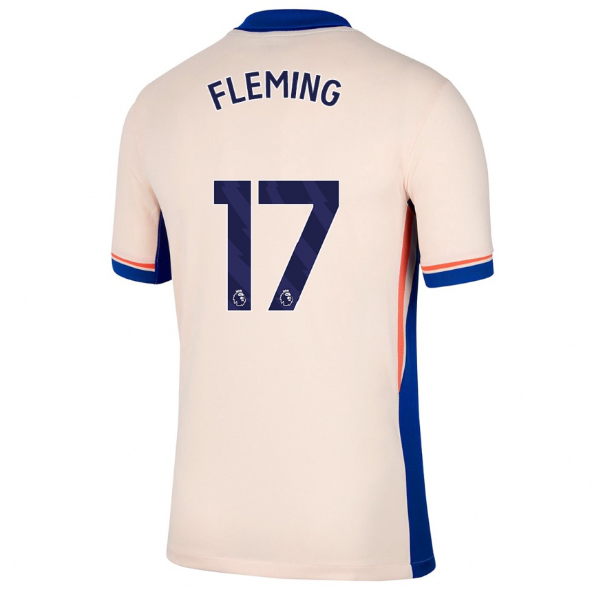 Kids Football Jessie Fleming #17 Light Beige Away Jersey 2024/25 T-Shirt