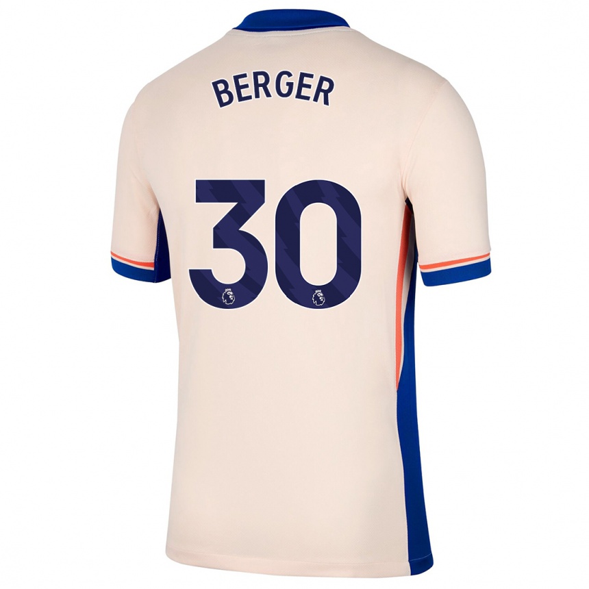 Kids Football Ann-Katrin Berger #30 Light Beige Away Jersey 2024/25 T-Shirt