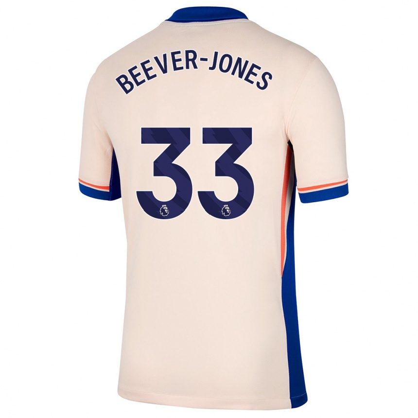 Kids Football Aggie Beever-Jones #33 Light Beige Away Jersey 2024/25 T-Shirt