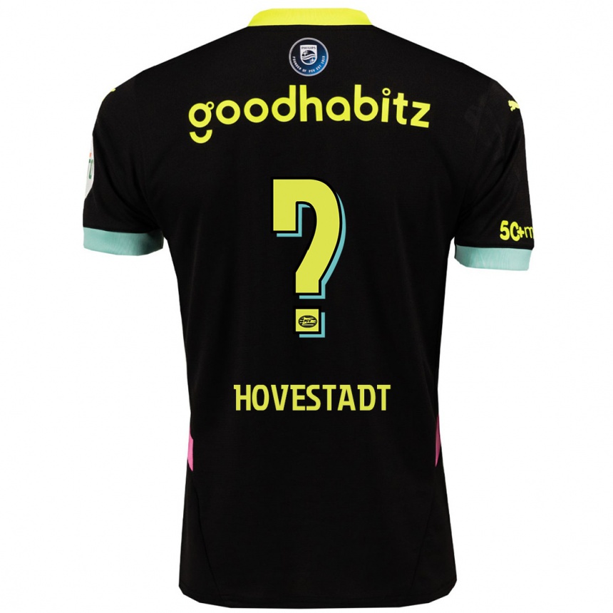 Kids Football Mike Hovestadt #0 Black Yellow Away Jersey 2024/25 T-Shirt