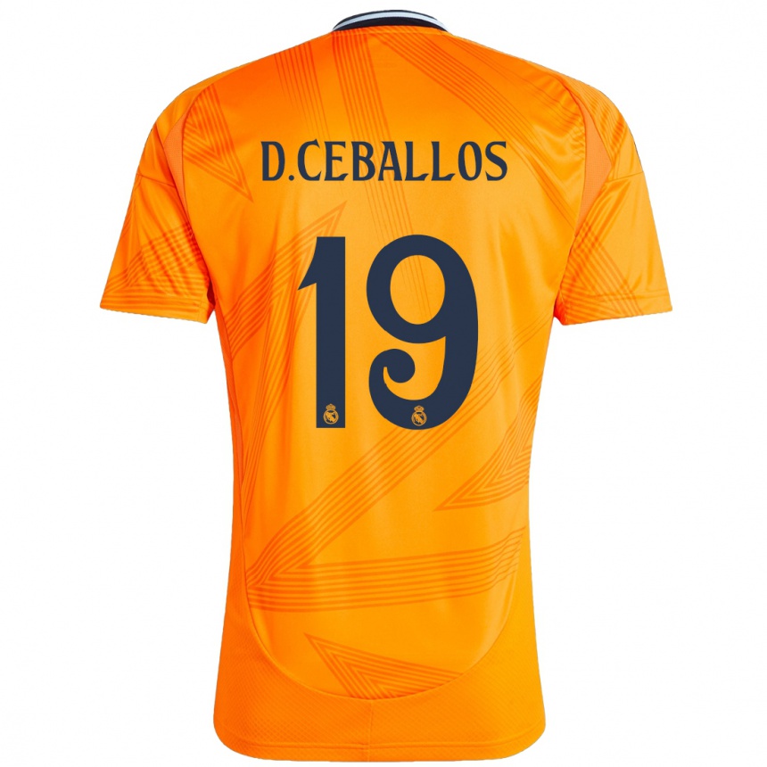 Kids Football Dani Ceballos #19 Orange Away Jersey 2024/25 T-Shirt