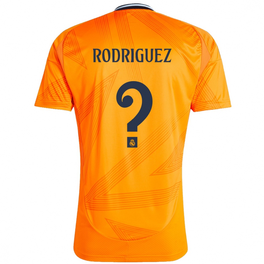 Kids Football Alvaro Rodriguez #0 Orange Away Jersey 2024/25 T-Shirt