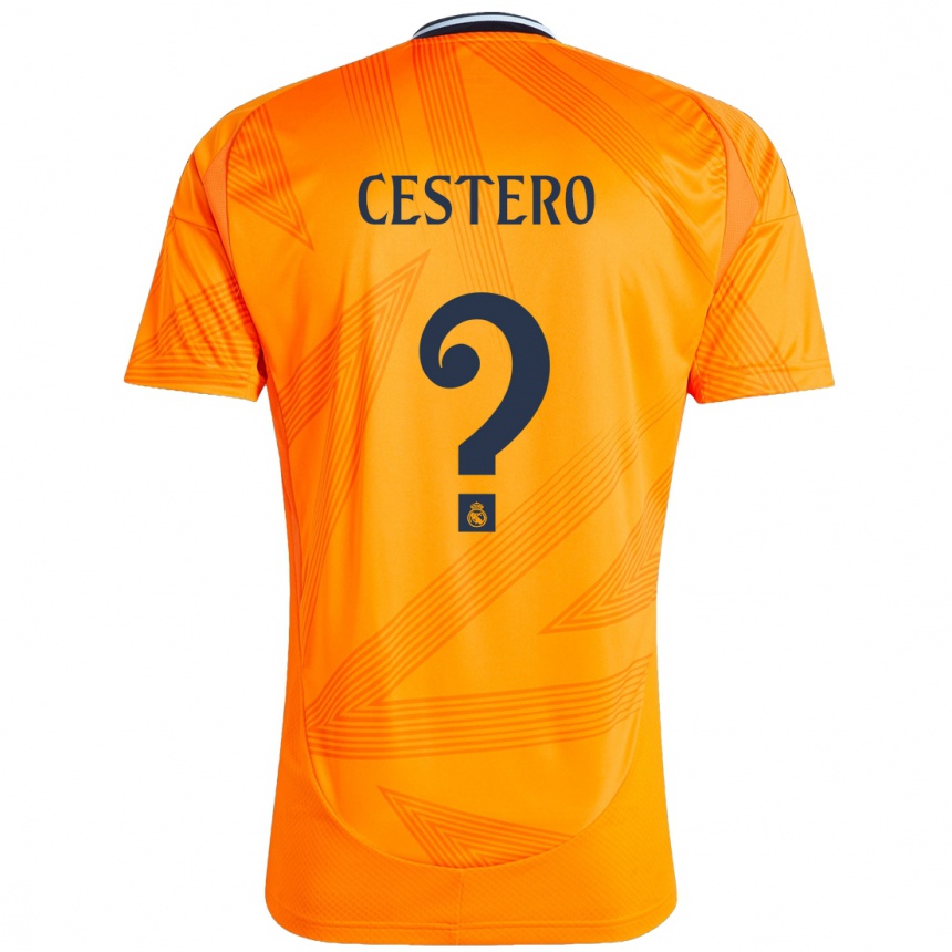 Kids Football Jorge Cestero #0 Orange Away Jersey 2024/25 T-Shirt