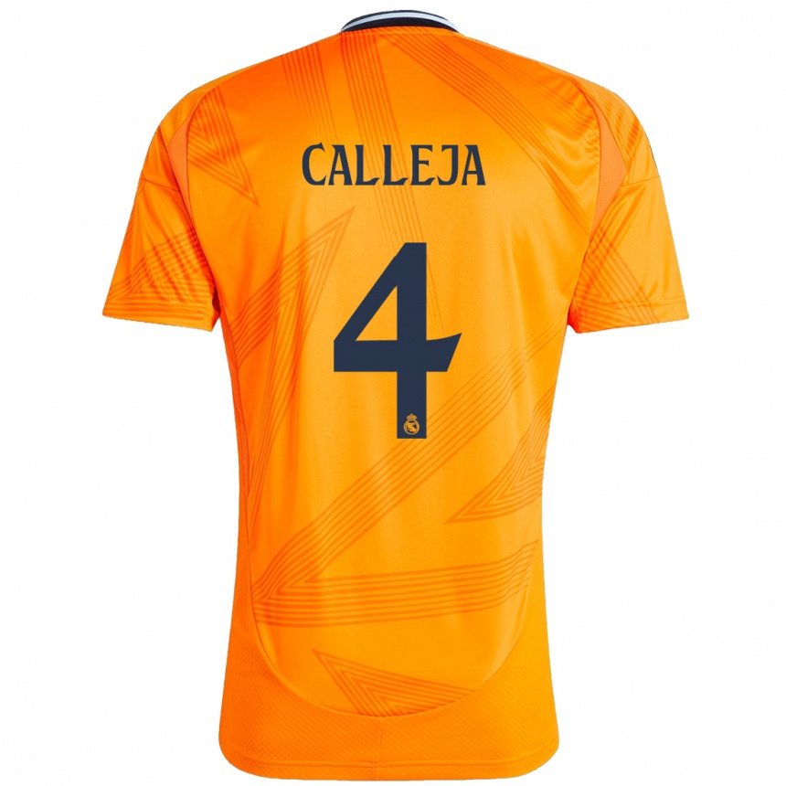 Kids Football Jaime Calleja #4 Orange Away Jersey 2024/25 T-Shirt