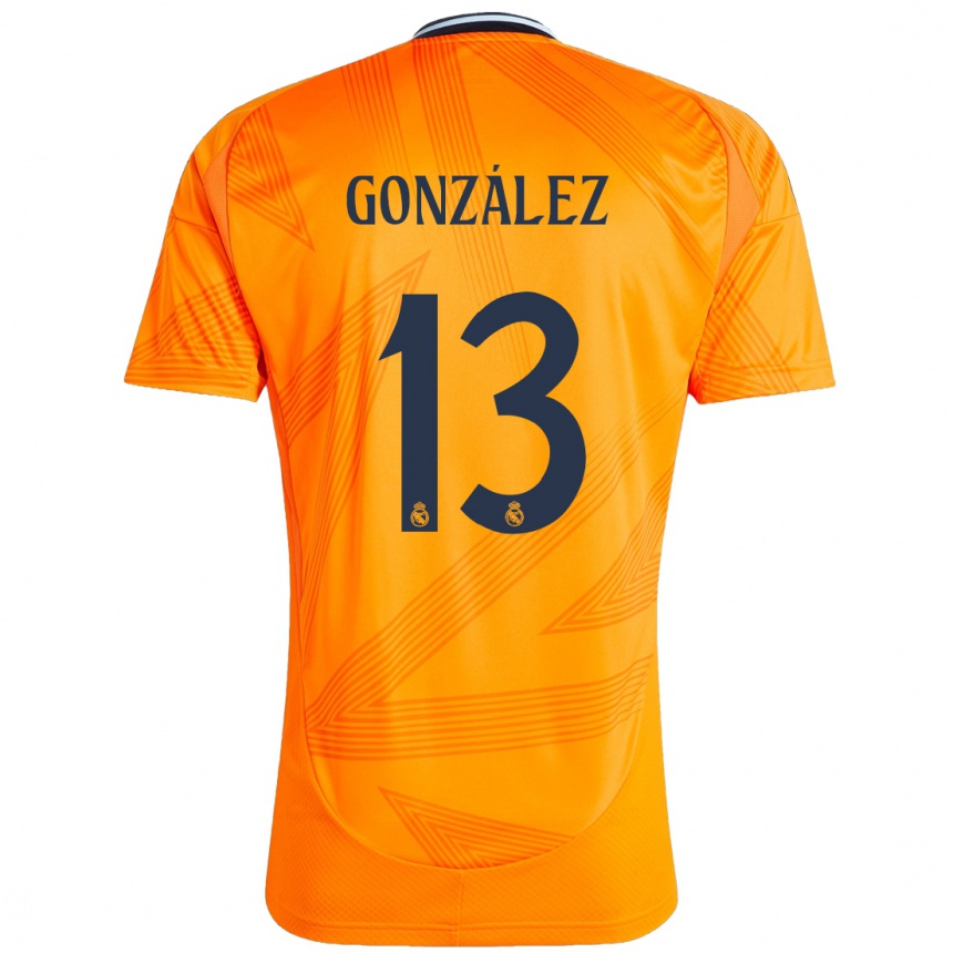 Kids Football Fran González #13 Orange Away Jersey 2024/25 T-Shirt