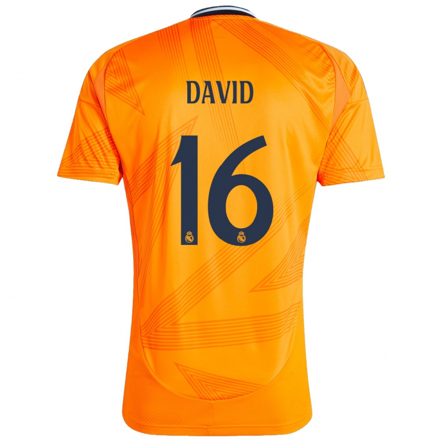 Kids Football Antonio David #16 Orange Away Jersey 2024/25 T-Shirt