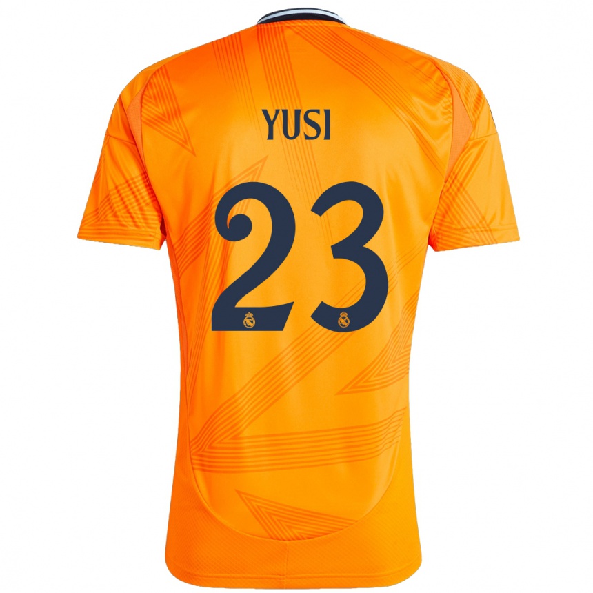 Kids Football Yusi #23 Orange Away Jersey 2024/25 T-Shirt