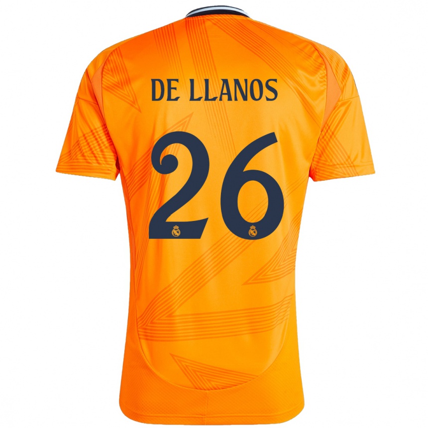 Kids Football Hugo De Llanos #26 Orange Away Jersey 2024/25 T-Shirt