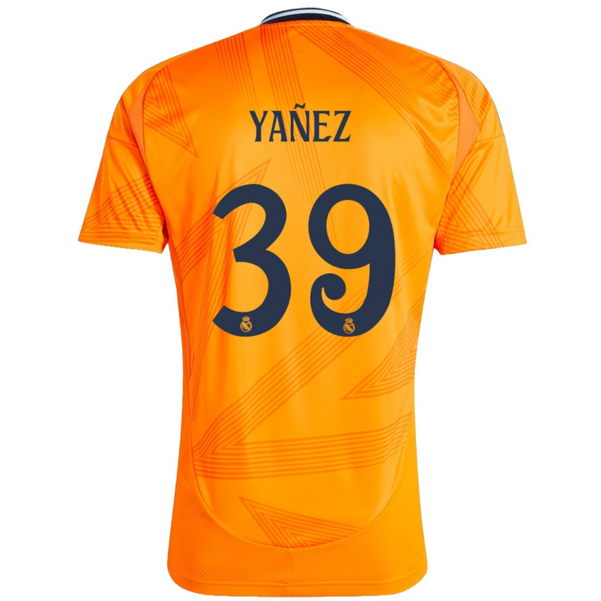 Kids Football Daniel Yañez #39 Orange Away Jersey 2024/25 T-Shirt