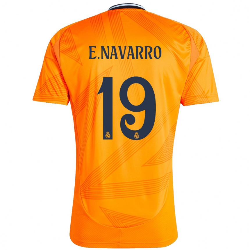 Kids Football Eva Navarro #19 Orange Away Jersey 2024/25 T-Shirt