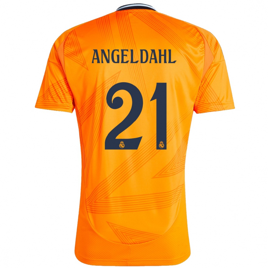 Kids Football Filippa Angeldahl #21 Orange Away Jersey 2024/25 T-Shirt